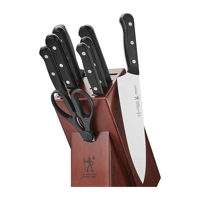 HENCKELS Solution Knife Block Set, 10-pc, Black/Stainless Steel