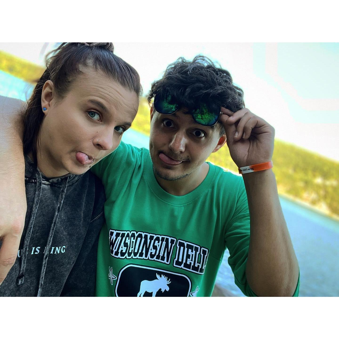 Our first vacation together. Devil's Lake. Who would've thought that year later he would propose at that same place