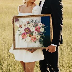 Pressed Wedding Florals Frame