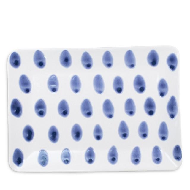 VIETRI Santorini Dot Small Rectangular Platter