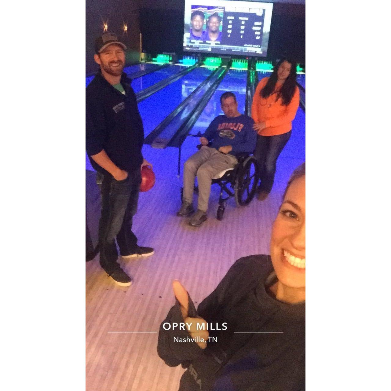 Bowling fun with Wes and Tasha!