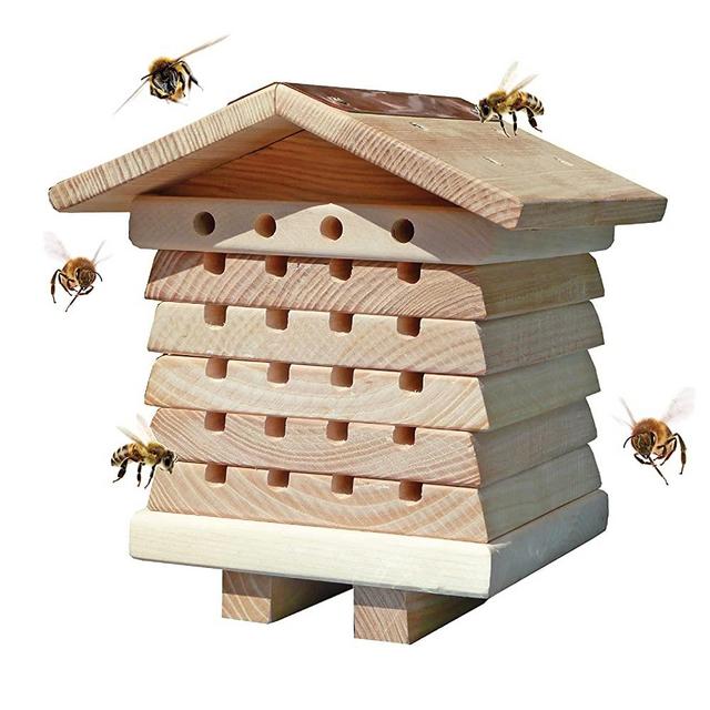 Wildlife World Ltd SBH1 Interactive Wooden House Pollinator Bee Management System (White)