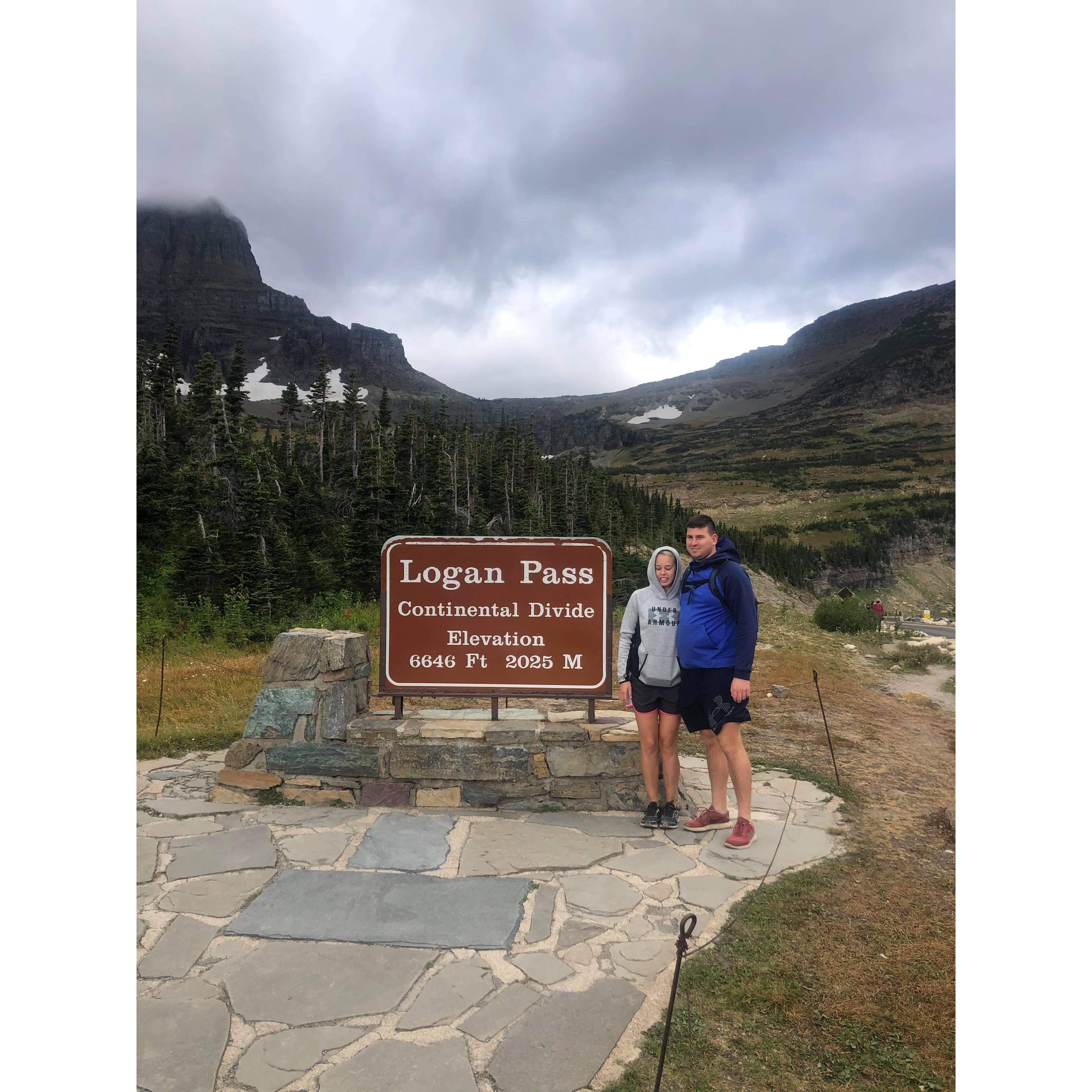Michael planned to propose at Glacier National Park. No one was dressed warm enough for the cold weather since it was nearly 80 degrees at our rental house.