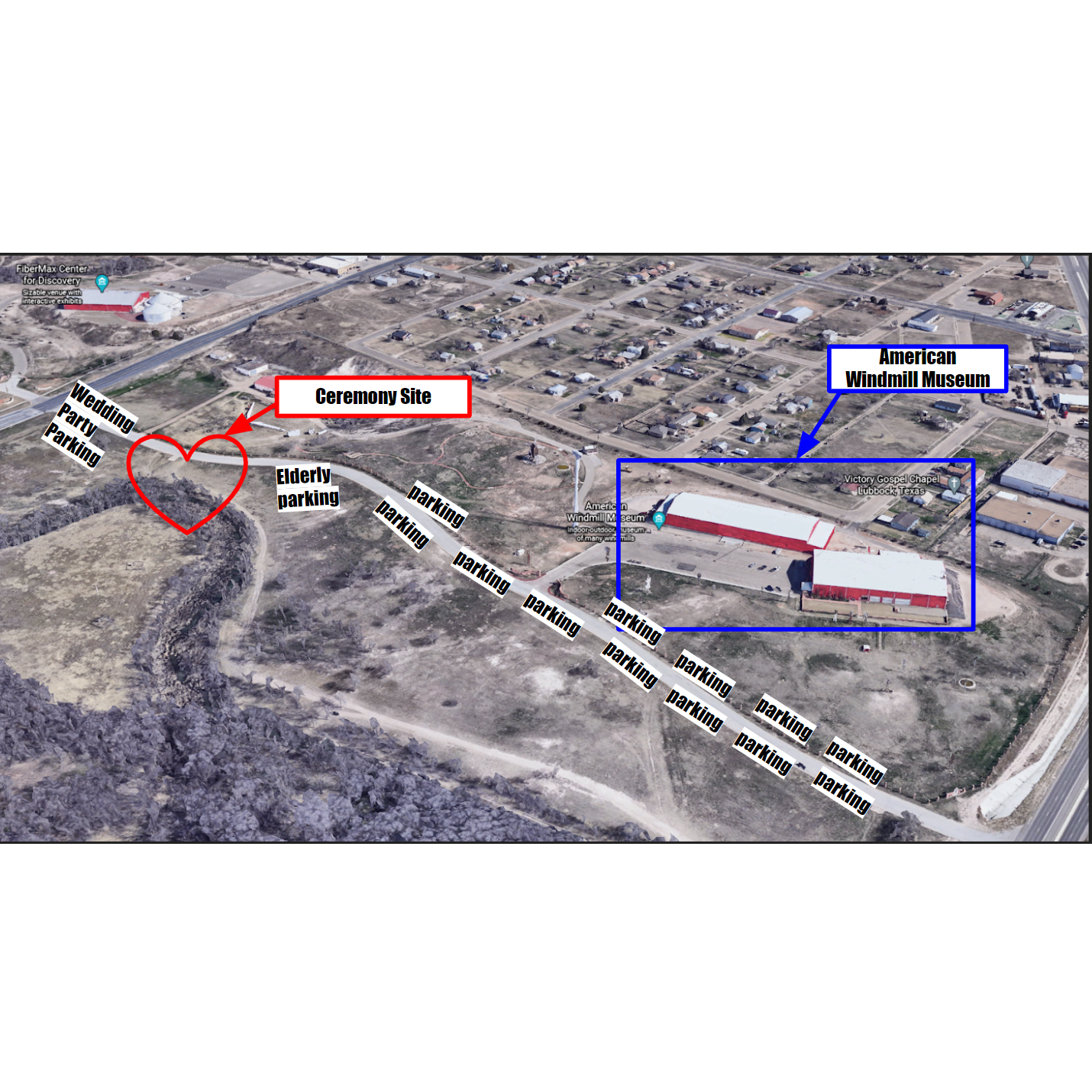 Here is the location and parking for the ceremony site.