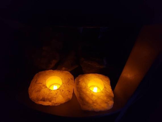 Rose quartz candle holder,Tea lights holder