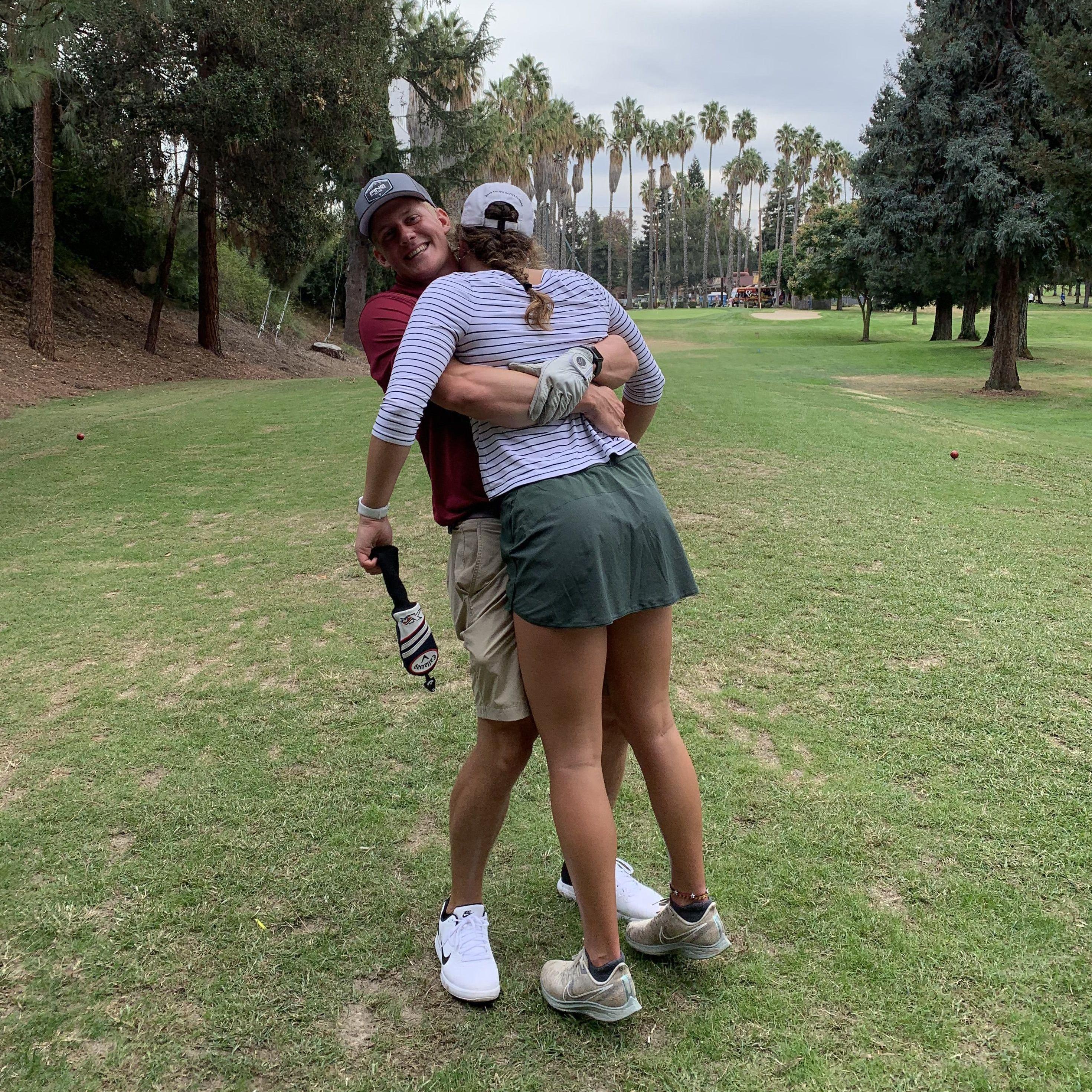 Living on opposite ends of the country wasn't all bad, like Ben's tireless efforts to teach Rowan golf over the years. It's a lifelong work in progress.