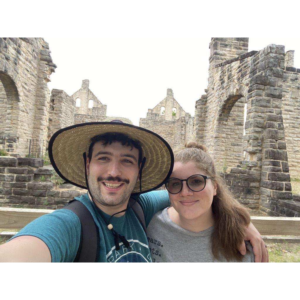 Delainey's birthday trip to Lake of the Ozarks in MO. Here we are at Ha Ha Tonka Castle, July 2021