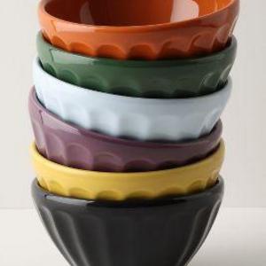 Assorted Latte Bowls, Set of 6