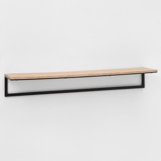 36" x 7" Wood & Metal Shelf Oak/Black - Project 62™