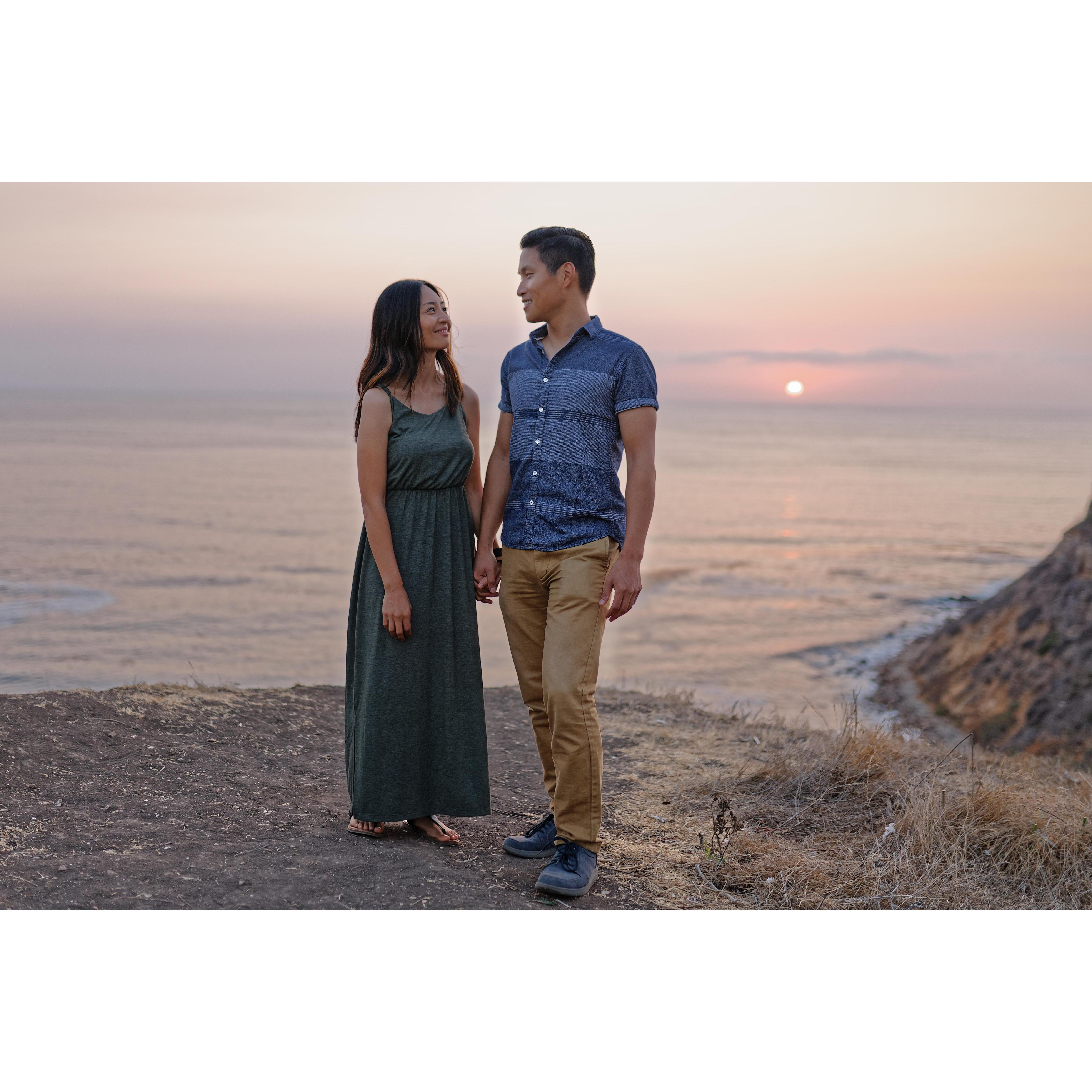 Sunset, check. Eyes to gaze into, check.