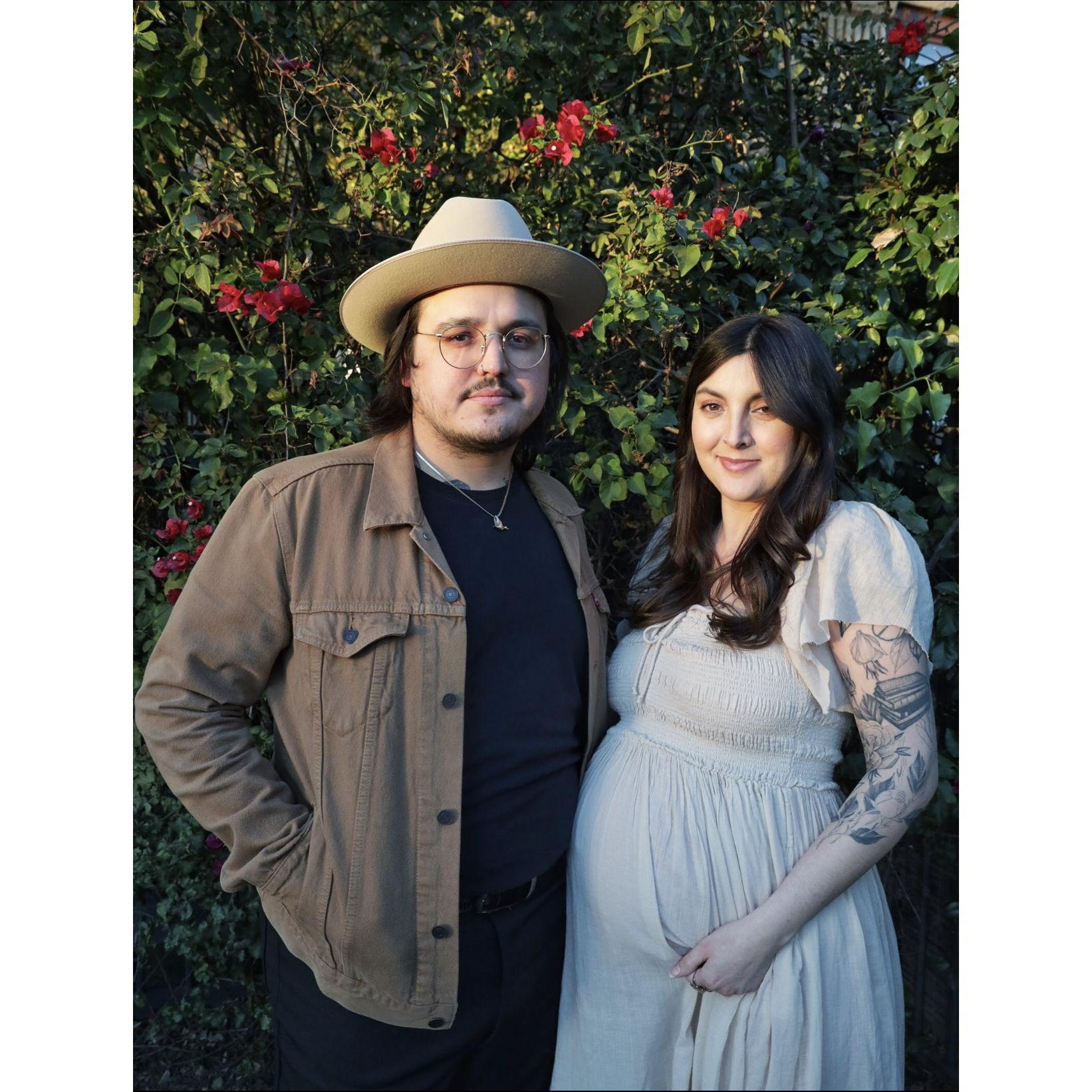 Our maternity photos Nico took in a pretty Pasadena alleyway!
