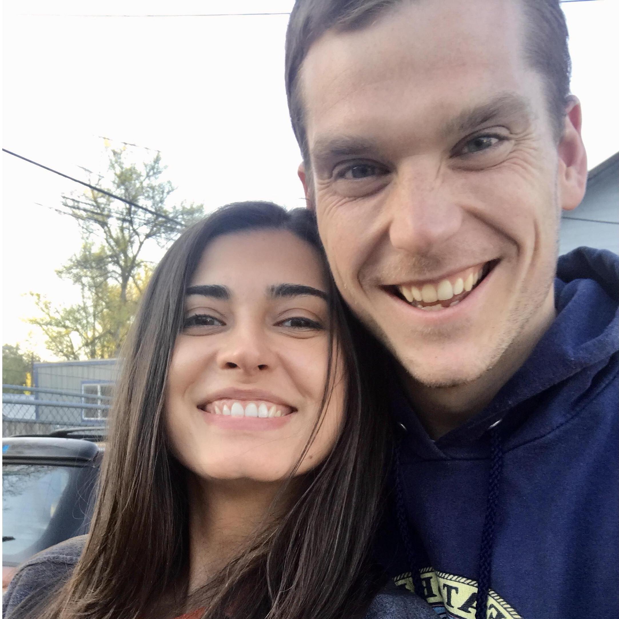 Our very first photo together. Look at those grins!