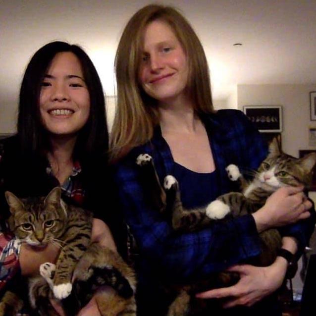 Thanksgiving, 2020. The cats love us.