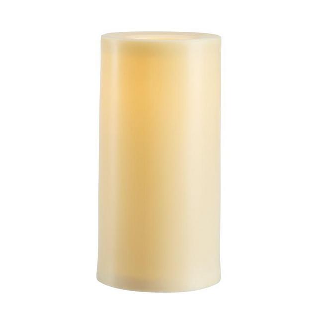 Flameless Outdoor Pillar Candle, Ivory - 6 x 12