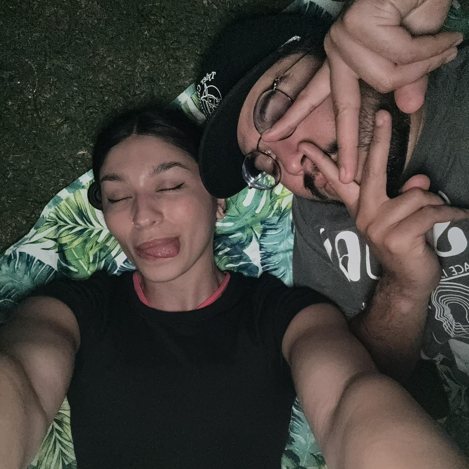 Celebrating our two year anniversary with a picnic at Railroad Park 🥹