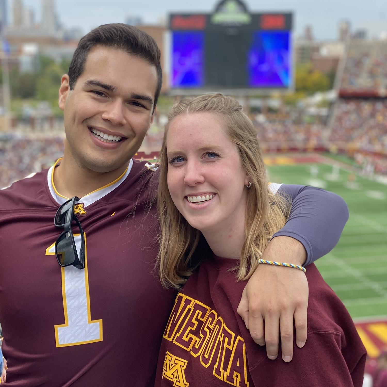 The first of many many gopher game days together.