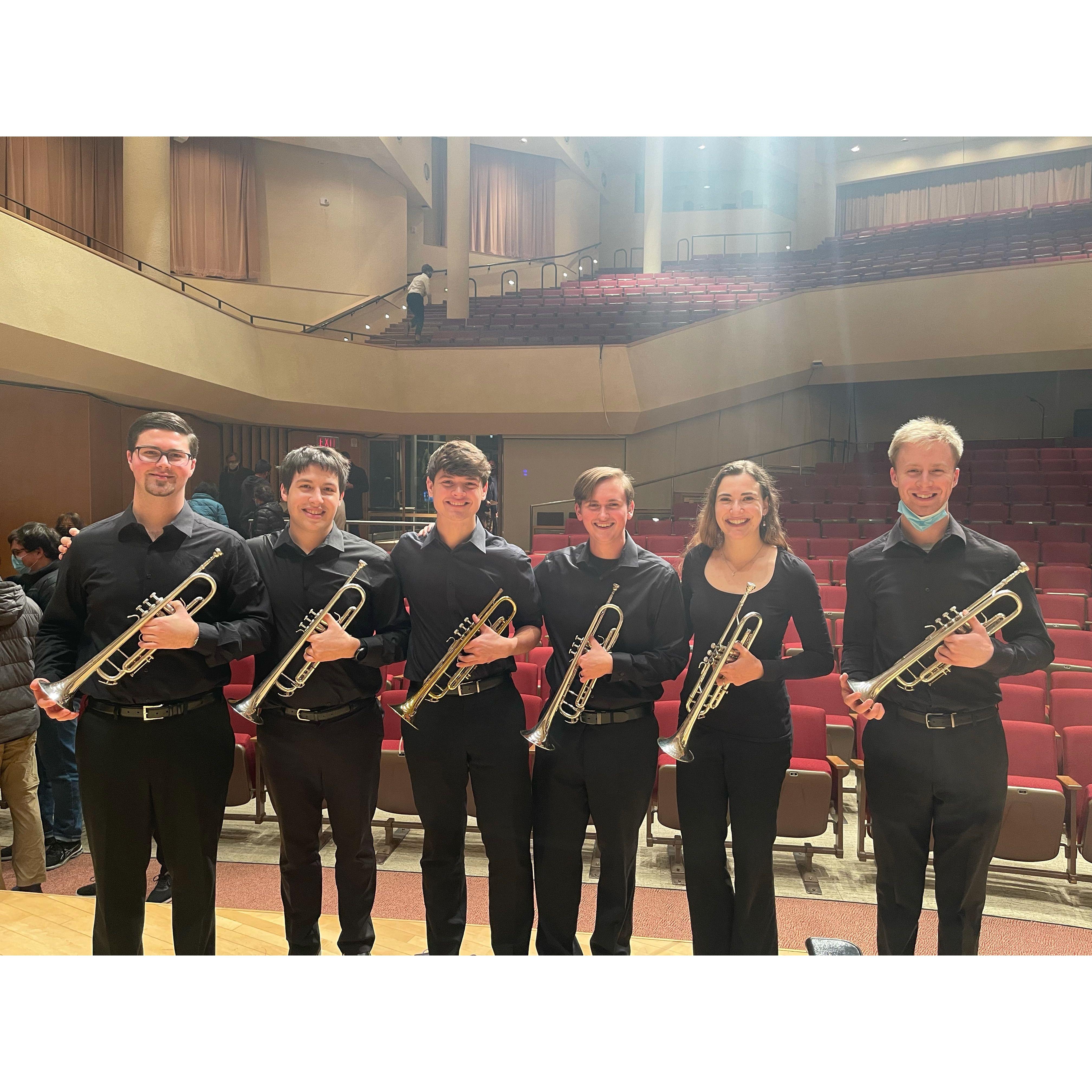 The first concert Aaron and Bethany played together (which they subbed in for day of because of a Covid outbreak at the school). Dec 2021