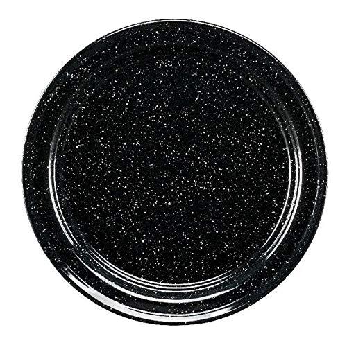 Cinsa 10in Dinner Plate Set, 6 Pieces (Black Color) - Enamelware Dinner Plates for Indoor & Outdoor - Camping, Farmhouse Kitchen, Party - Durable and Reusable
