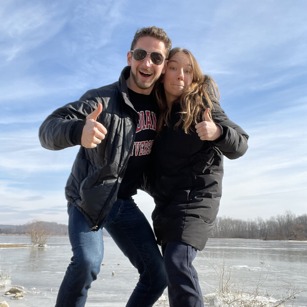 A pic of us doing something we love to do together: hiking