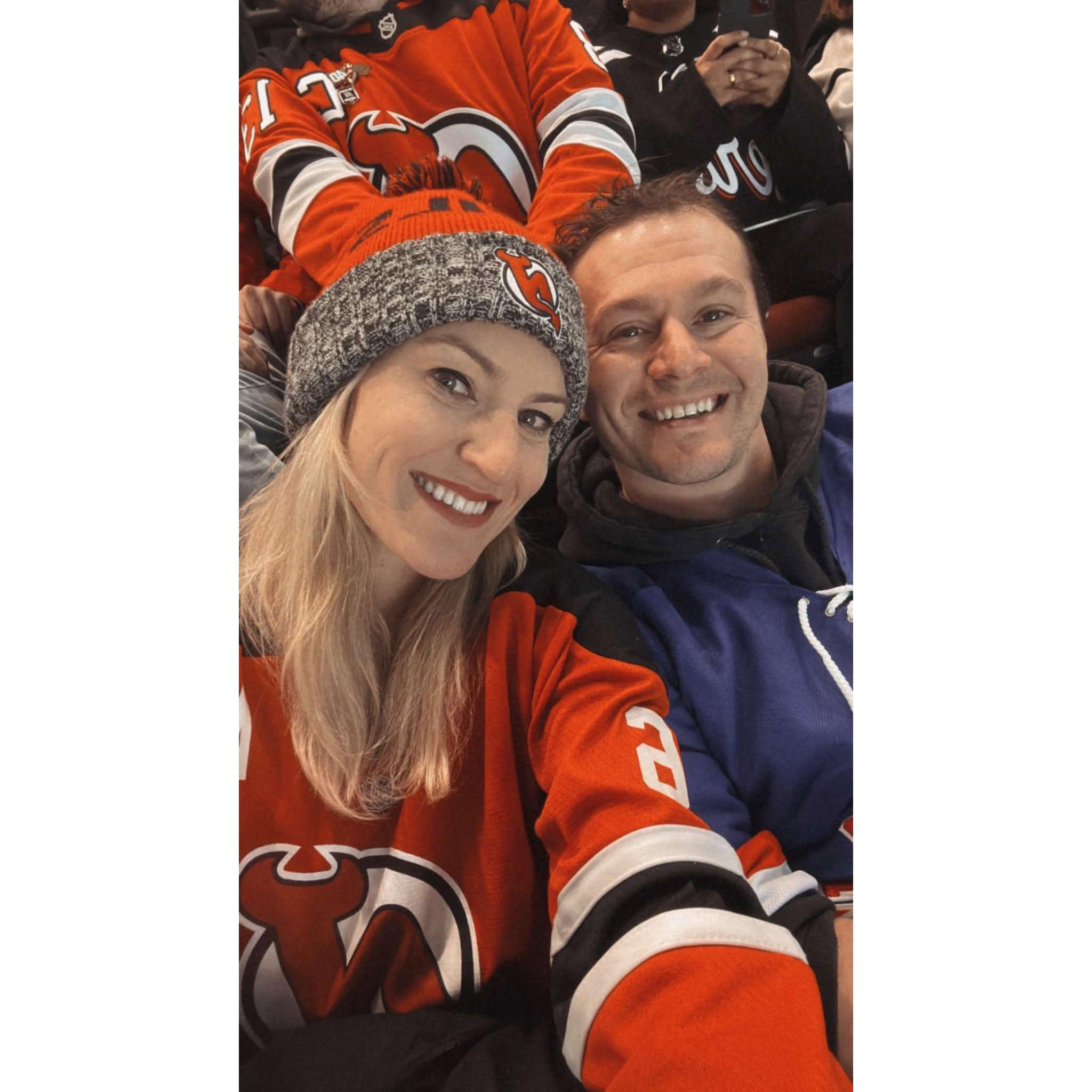 Can you guess who provoked at the Jersey Devils game in a NY Rangers jersey?