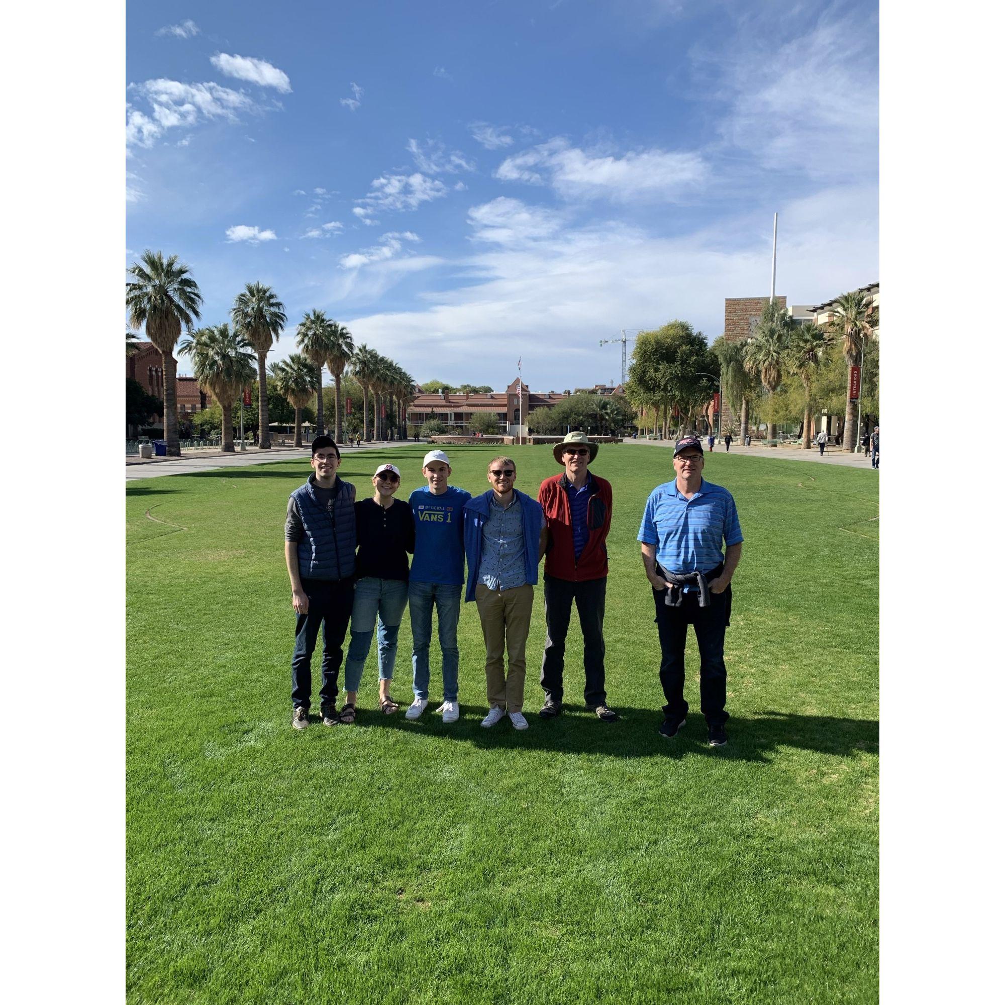 Touring the University of Arizona campus with the McIntyre fam