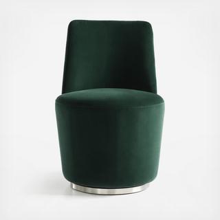 Ofelia Velvet Swivel Dining Chair