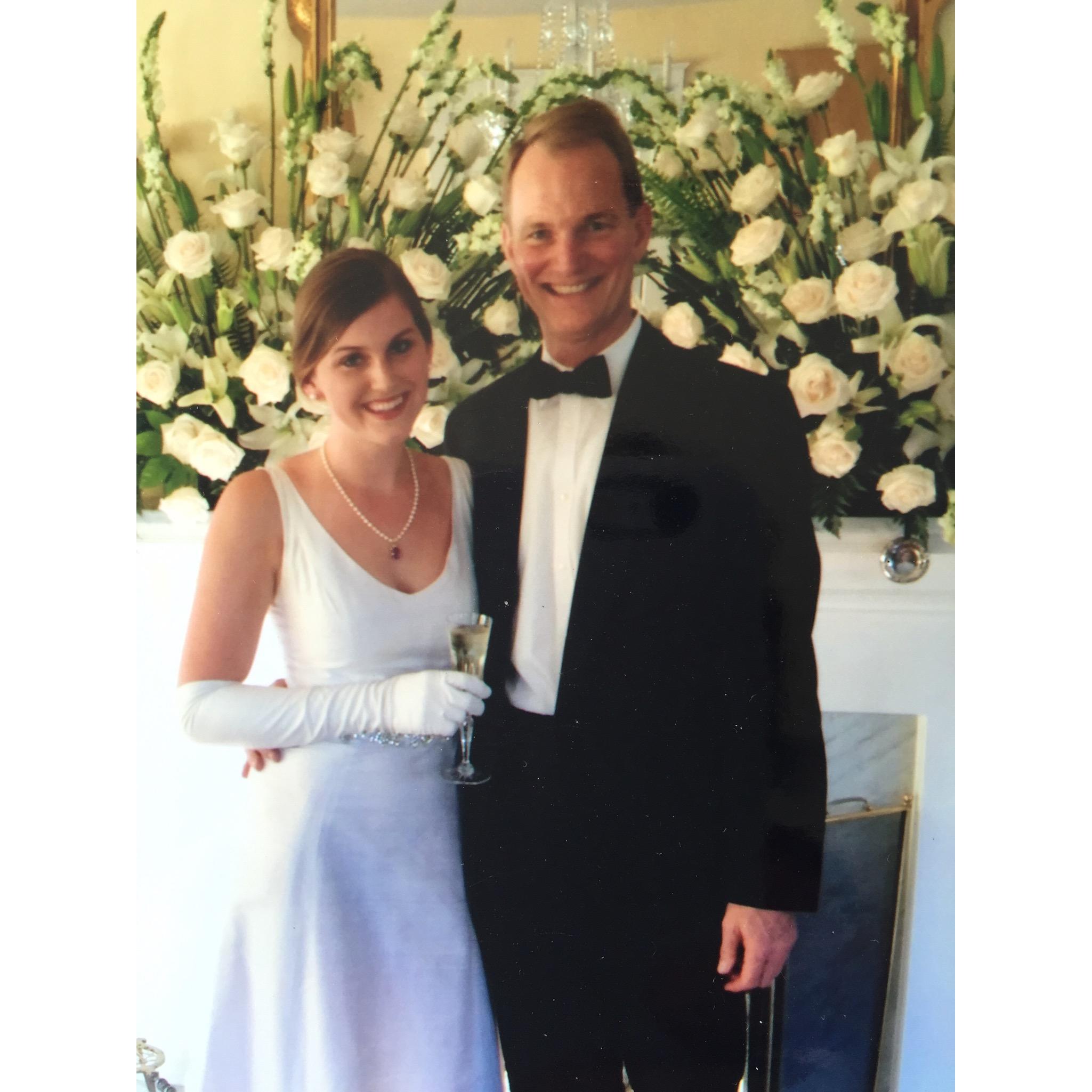Olivia and her dad, Preston, at her debutante party at their home