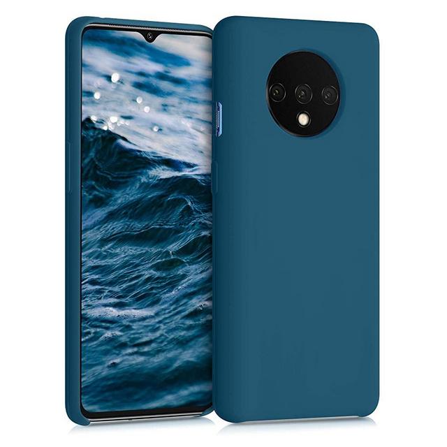 kwmobile TPU Silicone Case Compatible with OnePlus 7T - Case Slim Phone Cover with Soft Finish - Teal Matte