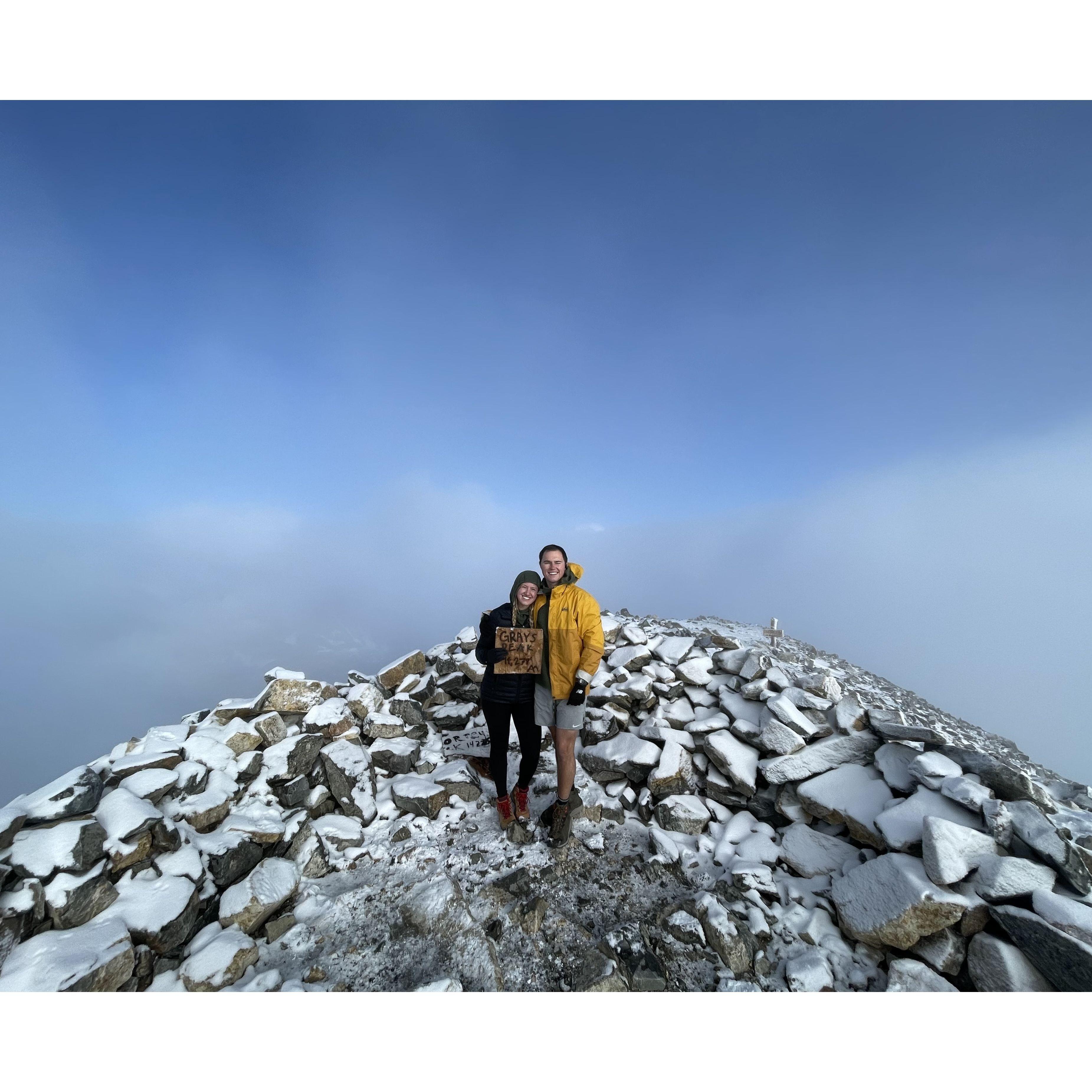 Fallon's first fourteener in Colorado