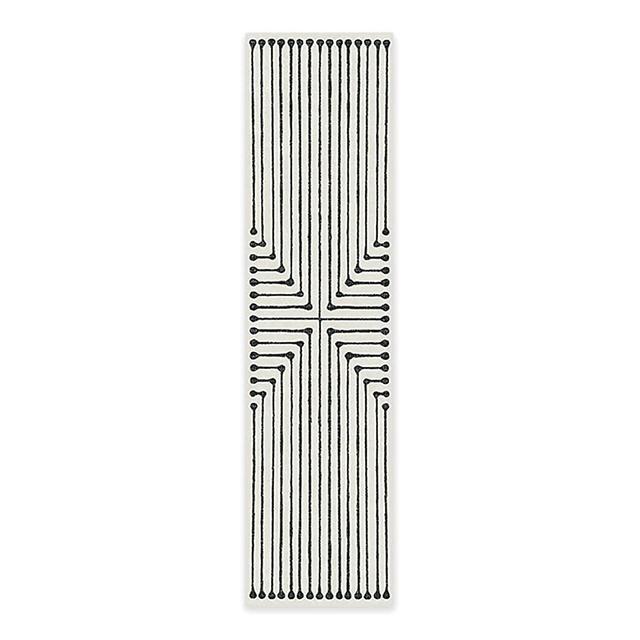 Ruggable x Jonathan Adler – Inkdrop Black & Ivory – Machine Washable Runner Rug – Pet & Child Friendly – Stain & Water Resistant – Non-Slip – 2.5'x10'
