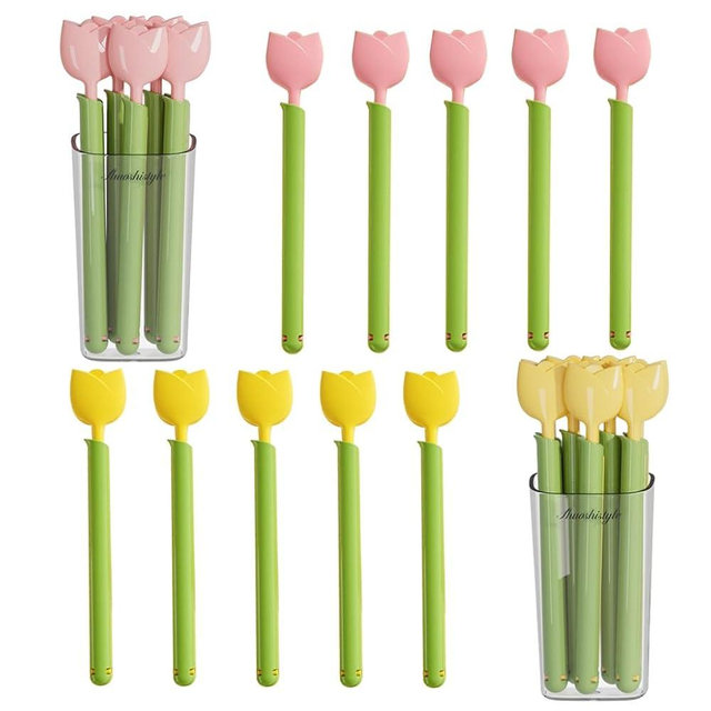 Ouliget Magnetic Refrigerator Sealing Clip,Cute Tulip Shaped Food Packages Clips，Chip Clips with Magnet Storage Box Fridge Magnets, Food Freshness Bag Clip Kitchen Accessories,2 Pieces of 10
