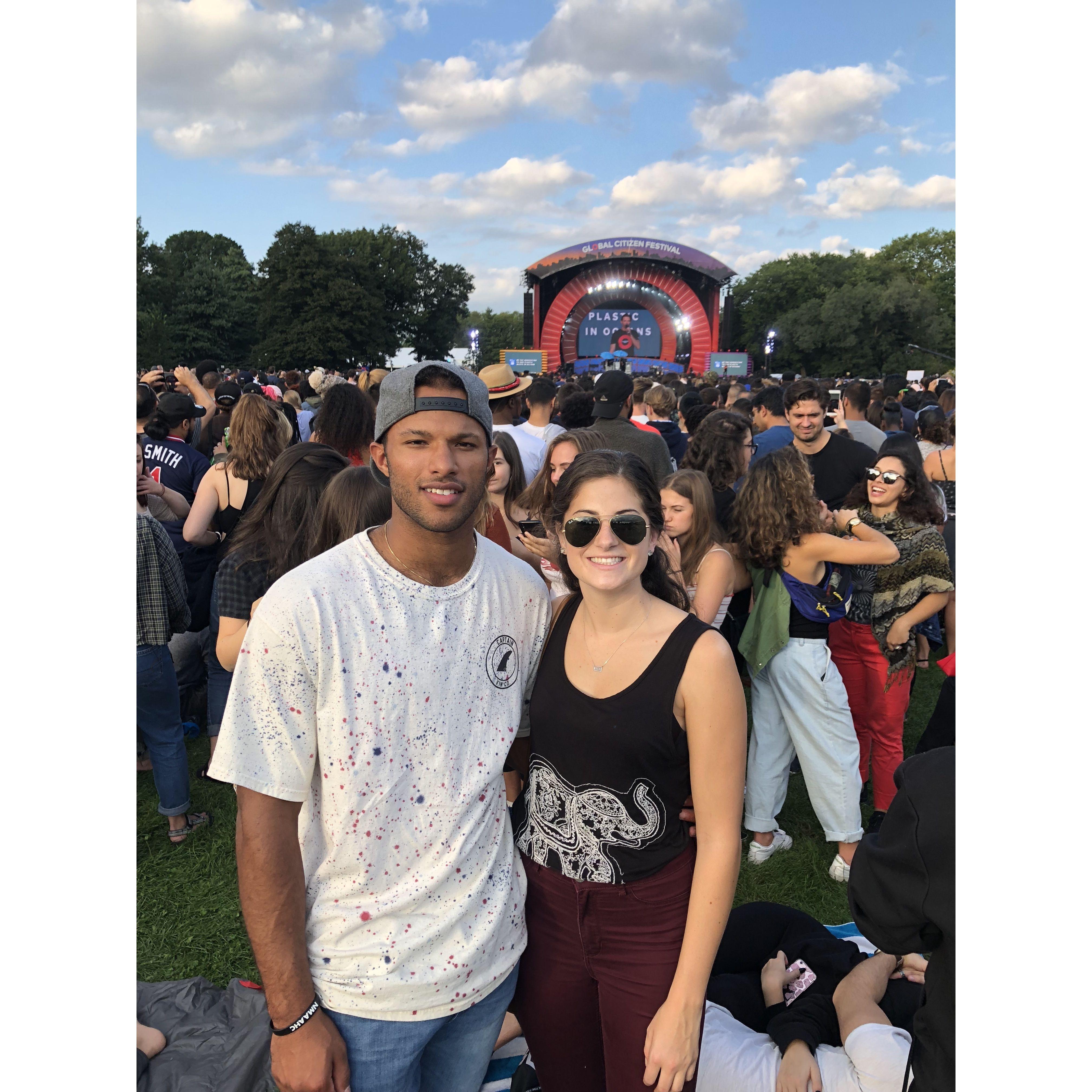Our first concert together- Global Citizen's Festival