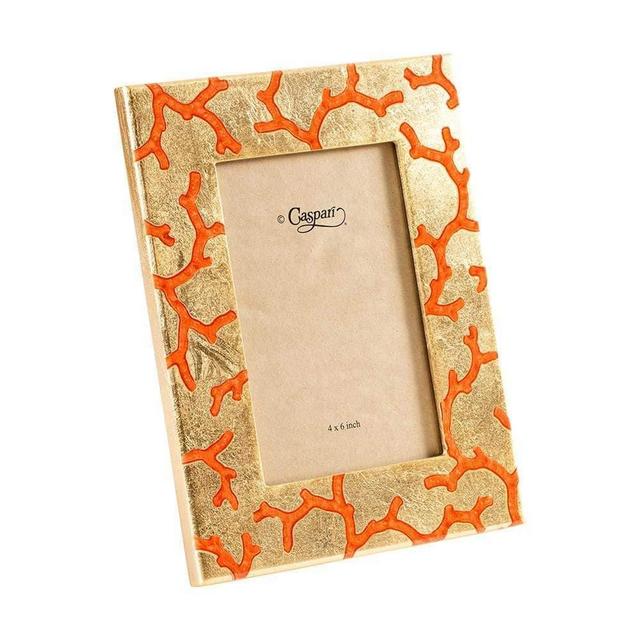 The Coral Sea Lacquer 4" x 6" Picture Frame in Gold