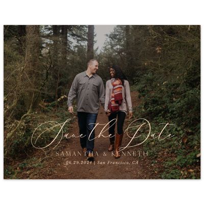 Linen, Beige Wedding Digital Save the Date - Mapleton Photo