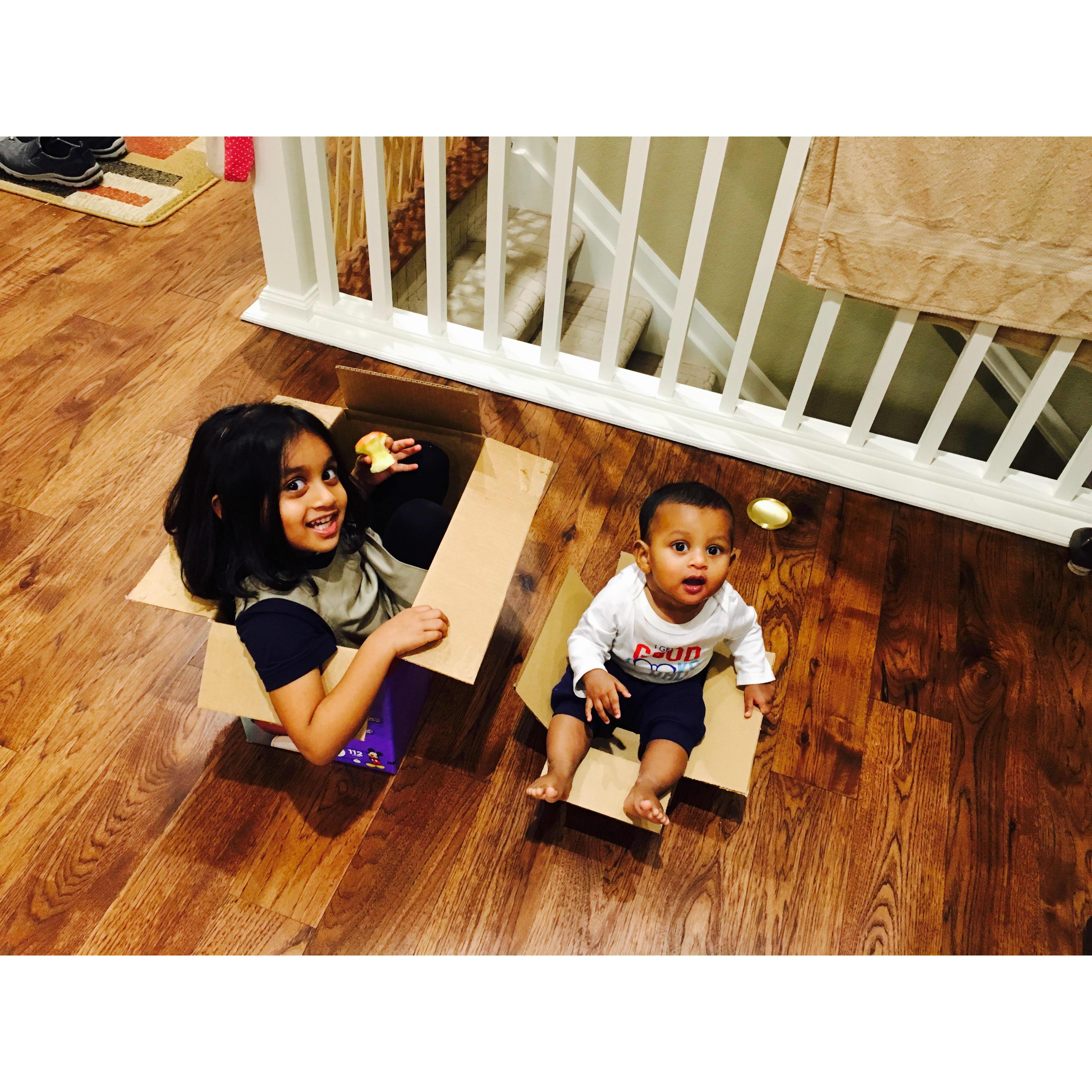 Ritu & Rohan could fit in boxes!!