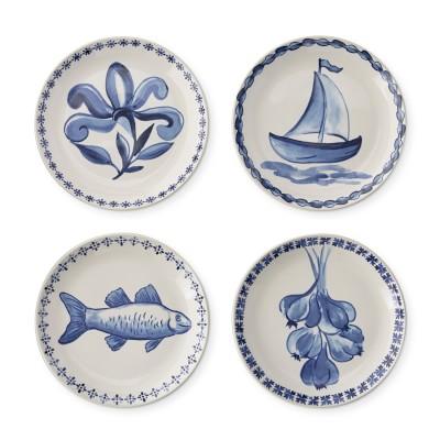 Porto Icon Appetizer Plates, Set of 4