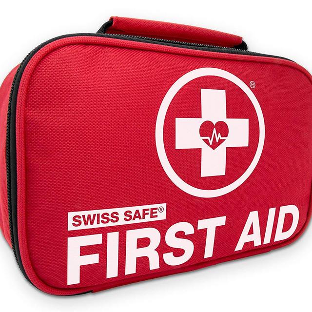 Swiss Safe 2-in-1 First Aid Kit (120 Piece) + Bonus 32-Piece Mini First Aid Kit: Compact, Lightweight for Emergencies at Home, Outdoors, Car, Camping, Workplace, Hiking & Survival