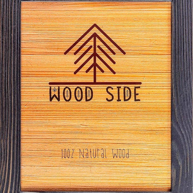 Woodside Rustic Wooden Picture Frame 11x14-100% Natural Solid Eco Distressed Wood for Wall Mounting Photo Frame - Dark Grey
