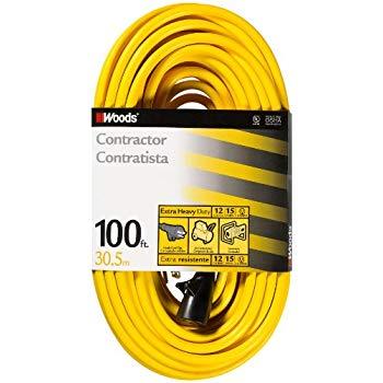 Southwire 2588SW0002 Outdoor Extension Cord- 12/3 American Made SJTW Heavy Duty 3 Prong Extension Cord- Great for Commercial Use, Gardening, and Major Appliances ( 50 Foot- Yellow)