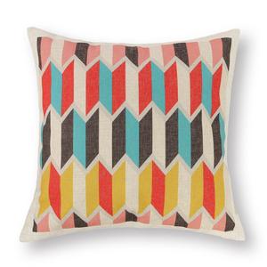 CaliTime Canvas Throw Pillow Cover Case for Couch Sofa Home Decor, Geometric Accent 18 X 18 Inches, Modern Chevron Zigzag