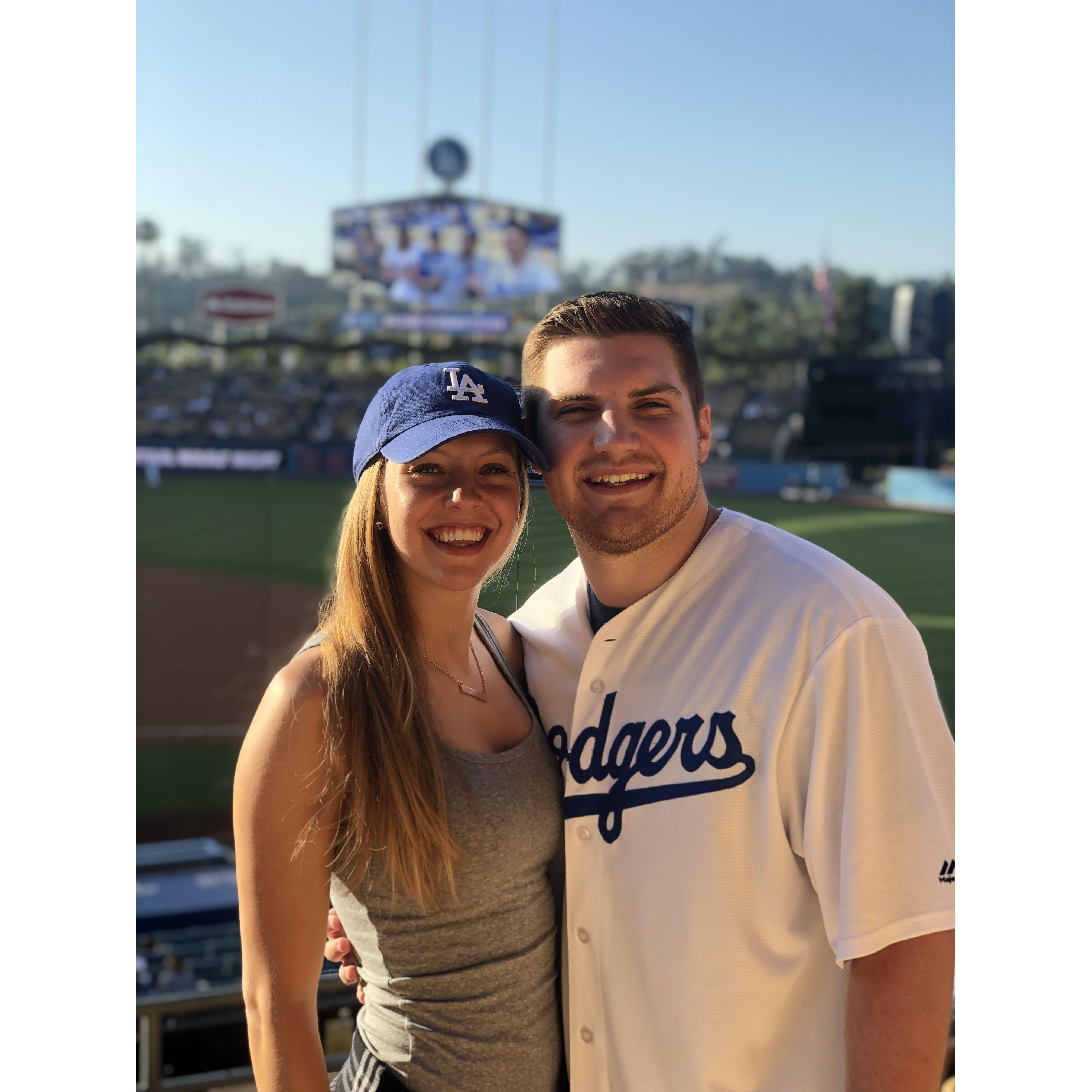 Cam's first Dodger game (he became an LA fan soon afterwards)