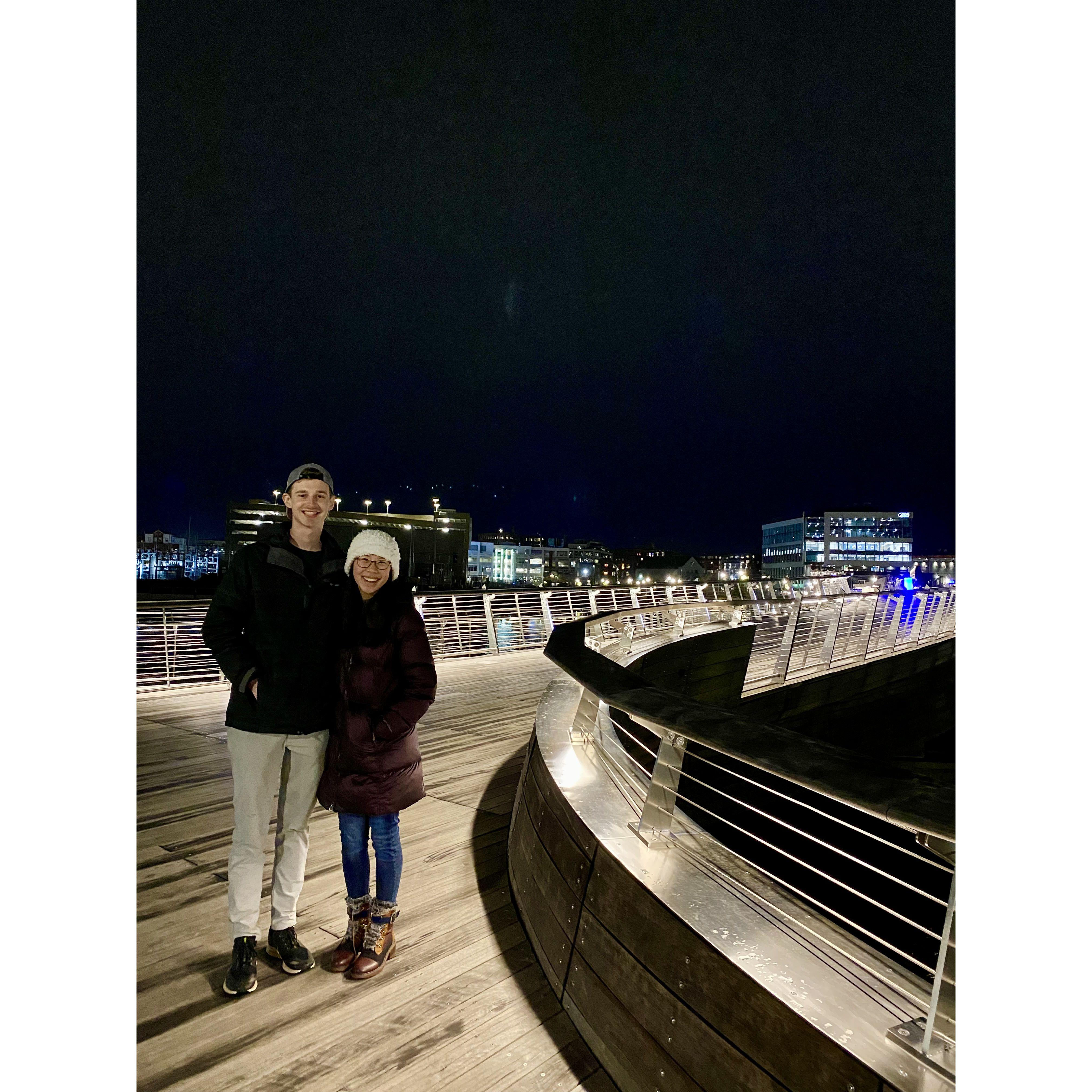 Our first time visiting Providence! This picture was taken on the pedestrian bridge!