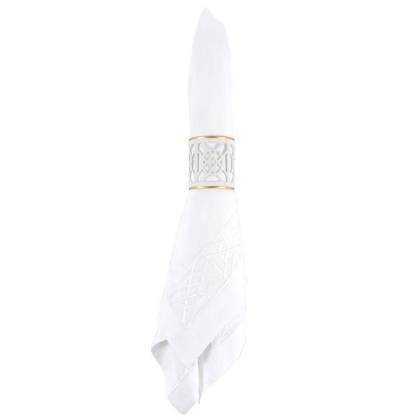 Don't Fret White Napkin Ring (4 pack)