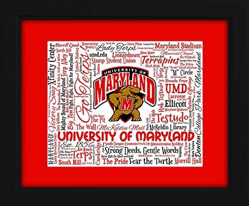 University of Maryland (UMD) 16x20 Beautifully Framed Canvas Art Piece