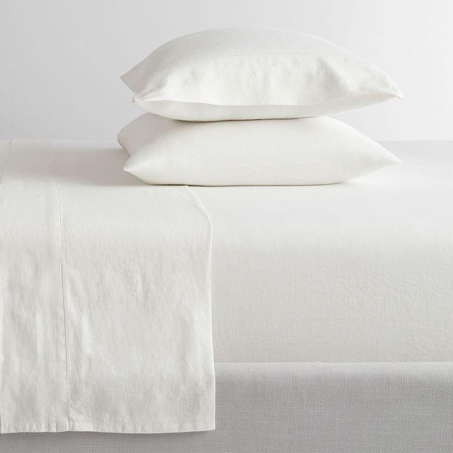 Belgian Flax Linen Sheet Set, Queen, Classic Ivory