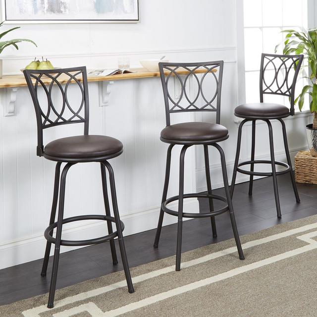 Atoka Swivel Upholstered Adjustable Height Bar Stool