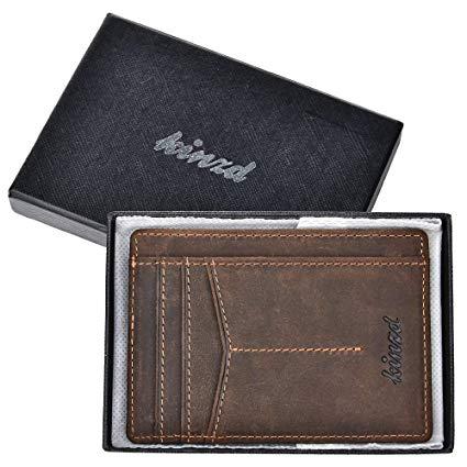 Slim Wallet RFID Front Pocket Wallet Minimalist Secure Thin Credit Card Holder