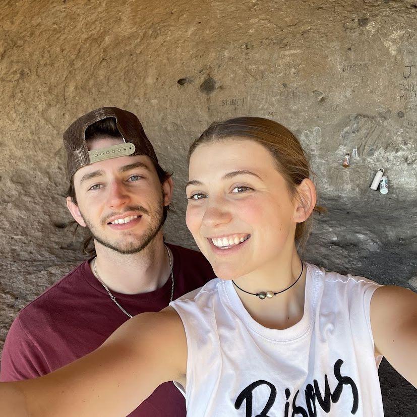 Taken at the wave cave with Abby!