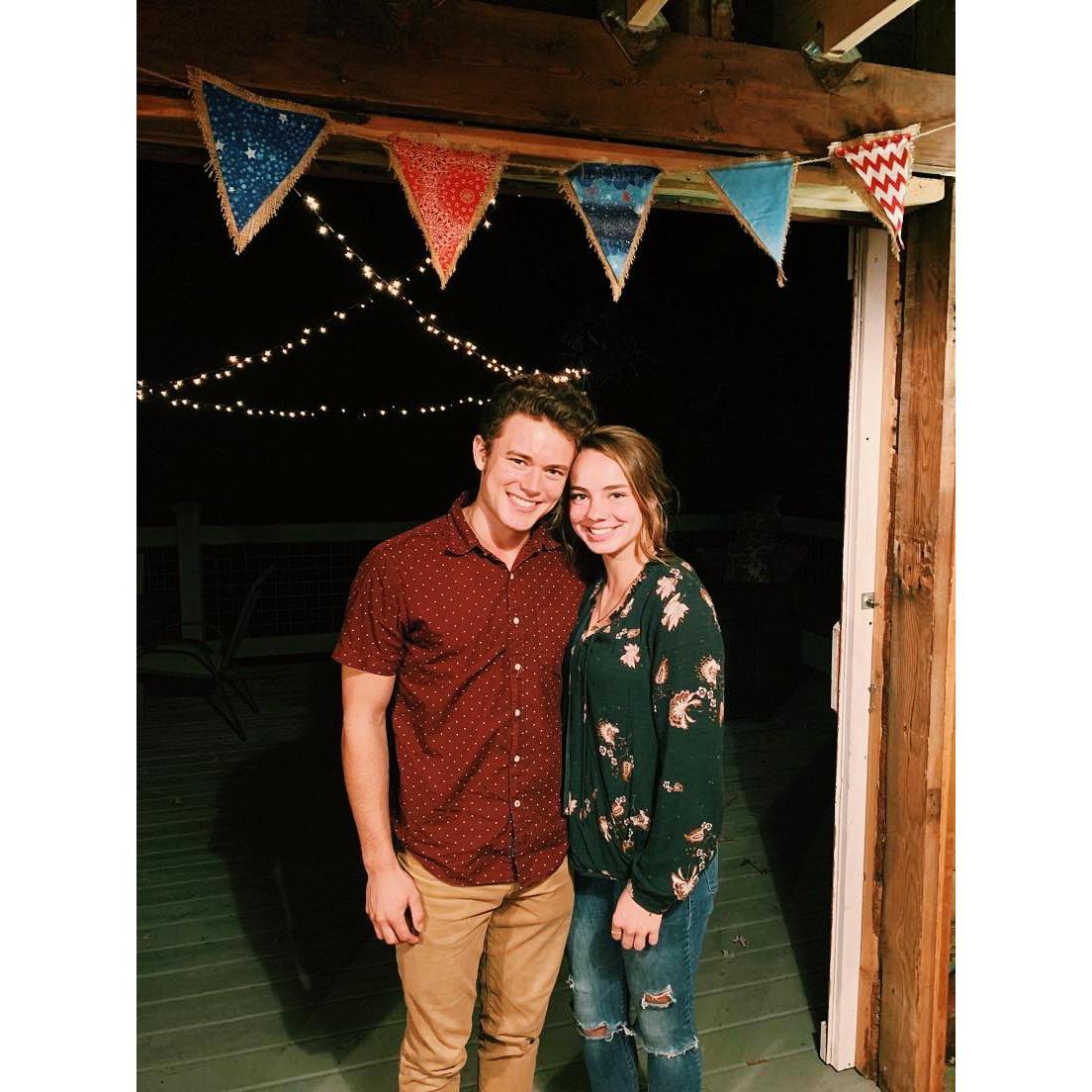 Celebrating 6 months together at a barn dance.