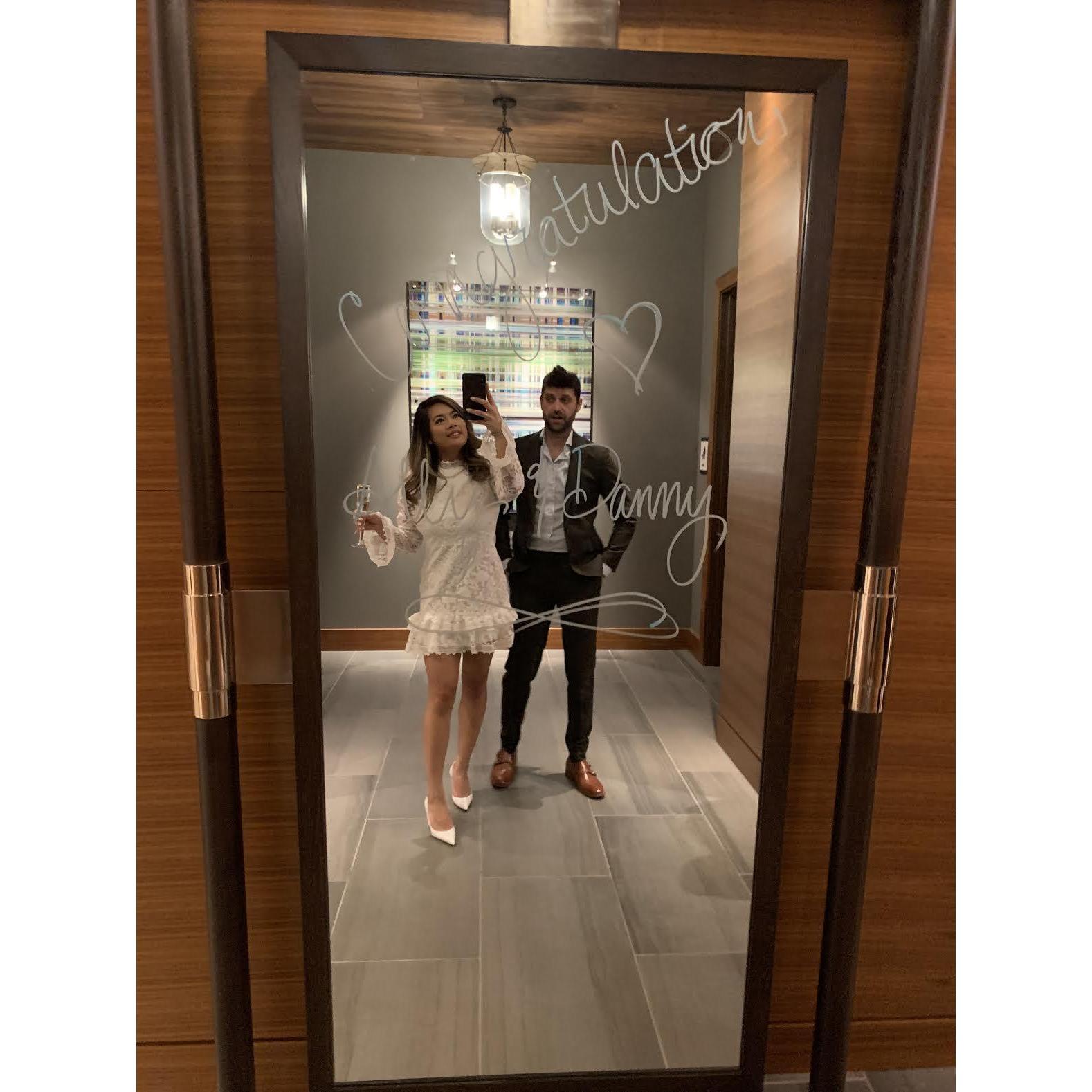 February 2020: our engagement party!